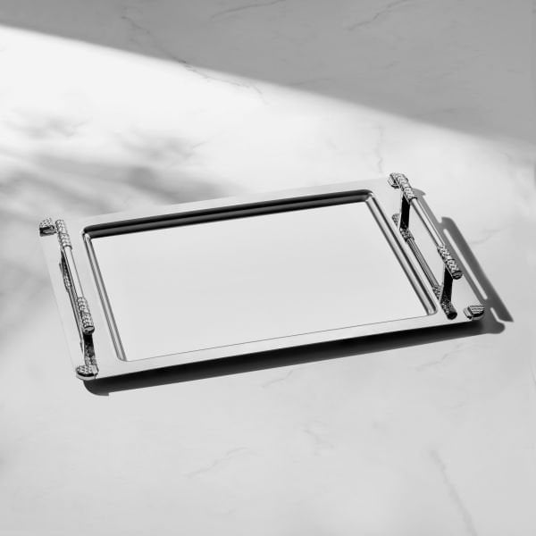 NEHİR PARİS SATEN ÇELİK ÇAY TEPSİSİ