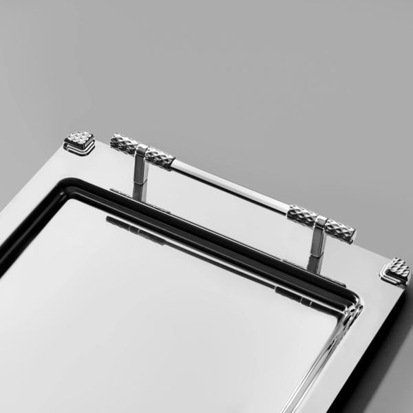 NEHİR PARİS SATEN ÇELİK ÇAY TEPSİSİ