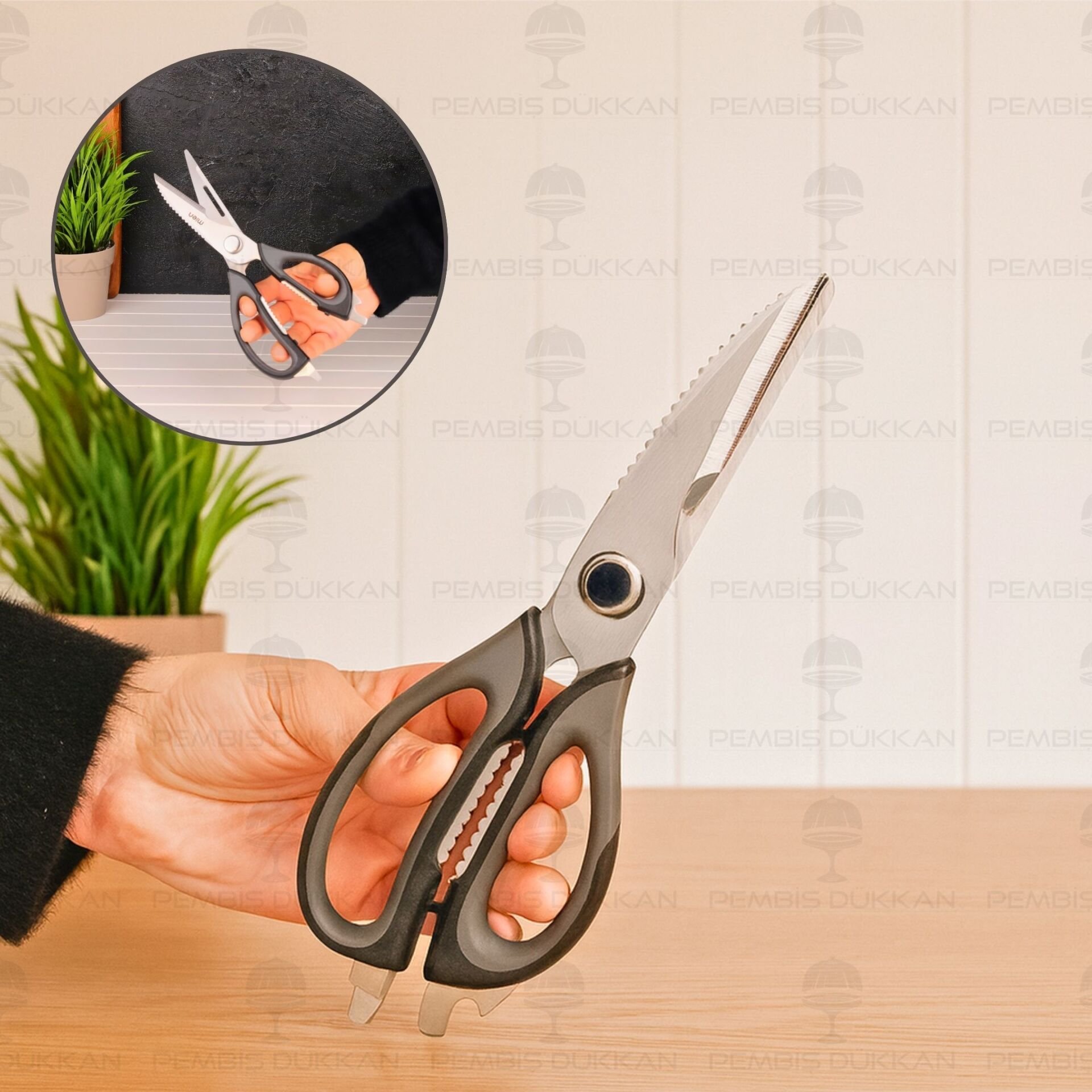 SİYAH PREMİUM MUTFAK MAKASI NO2 (1552)