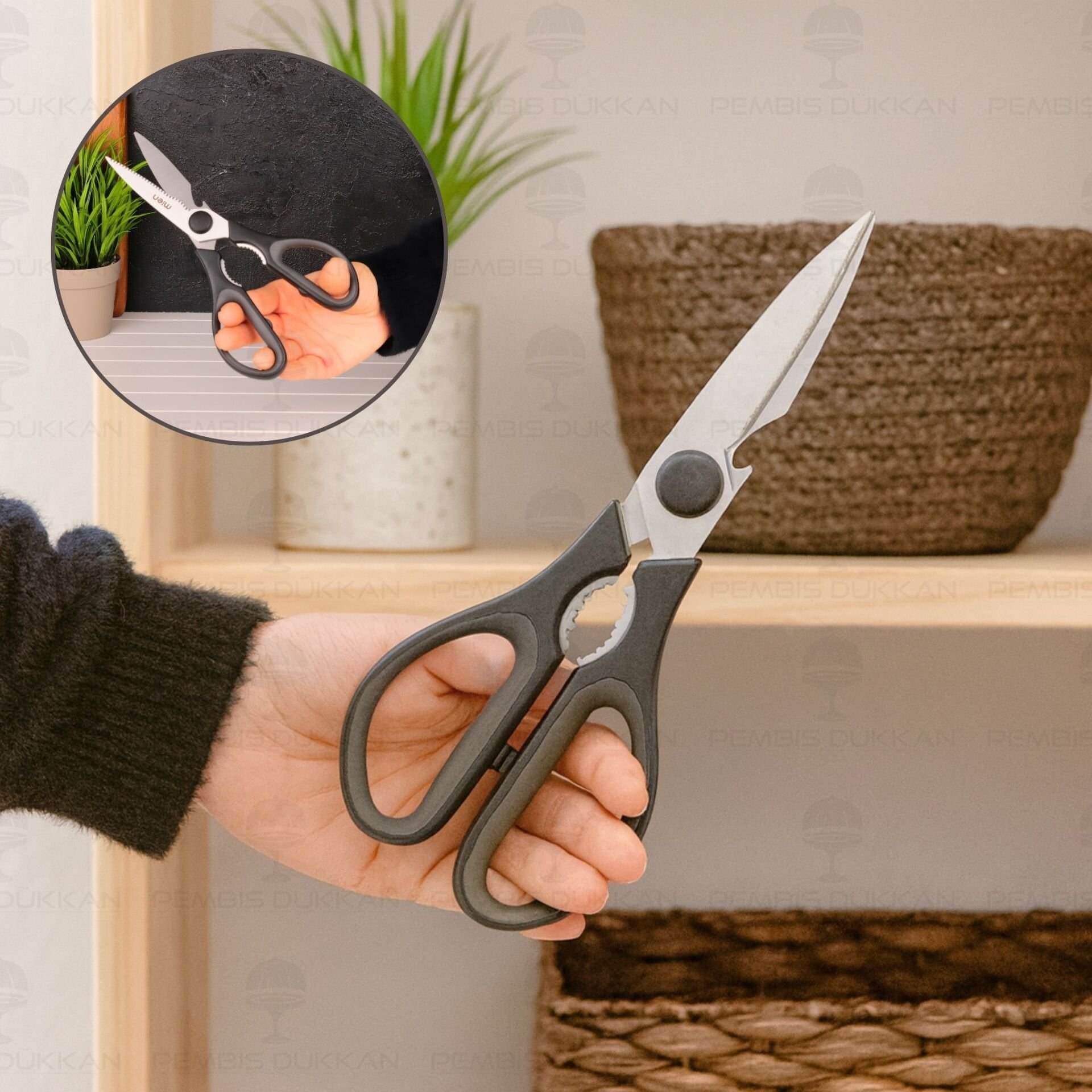 SİYAH MUTFAK MAKASI (1551)