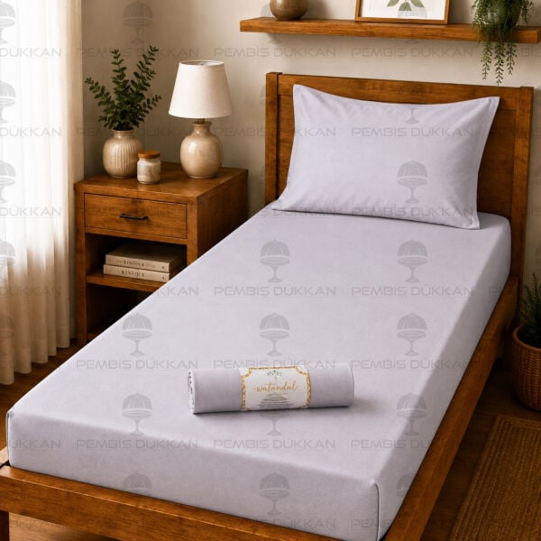 Ranforce Fitted Lastikli Çarşaf Set 120x200 cm - Gri