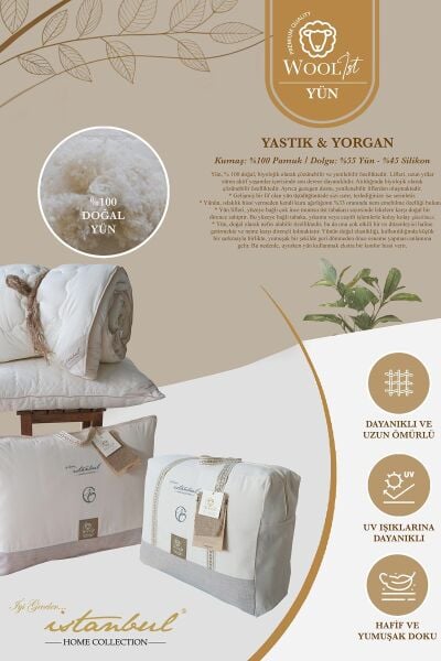 Yün Çift Kişilik Yorgan 195 x 215 cm