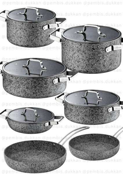 BRİONİ STONE-H TENCERE KOMBİN SET NO 9