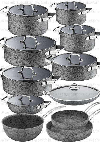 BRİONİ STONE-H TENCERE KOMBİN SET NO 10