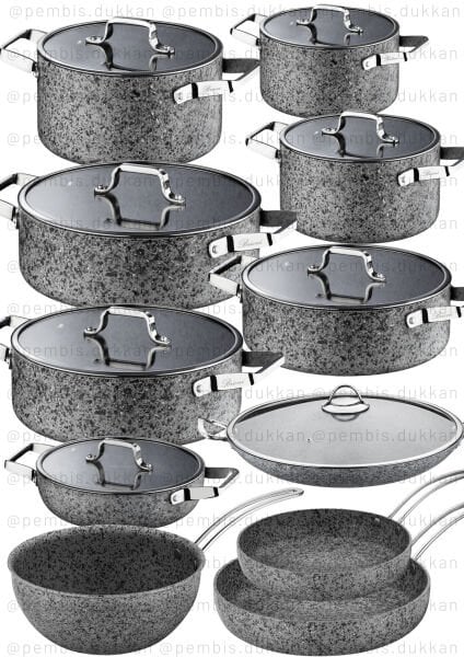 BRİONİ STONE-H TENCERE KOMBİN SET NO 10