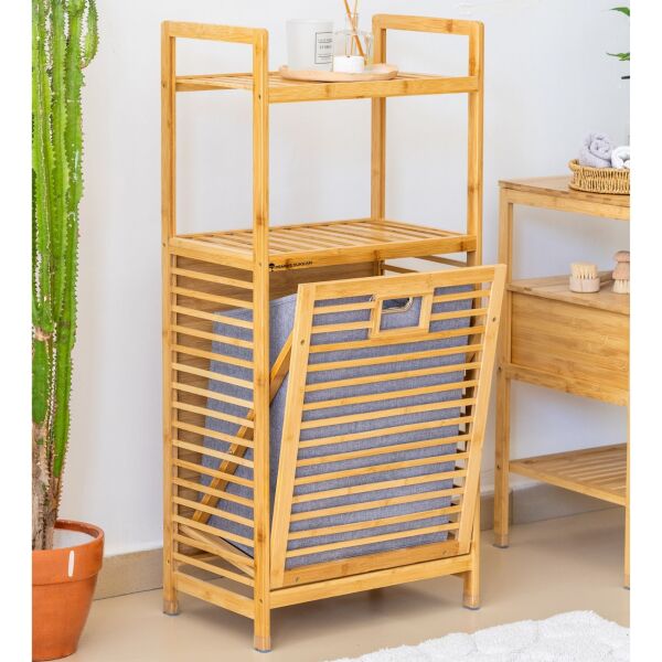 BAMBU ÜSTÜ RAFLI, BOHEM ÇAMAŞIR & OYUNCAK SEPETİ (22190)