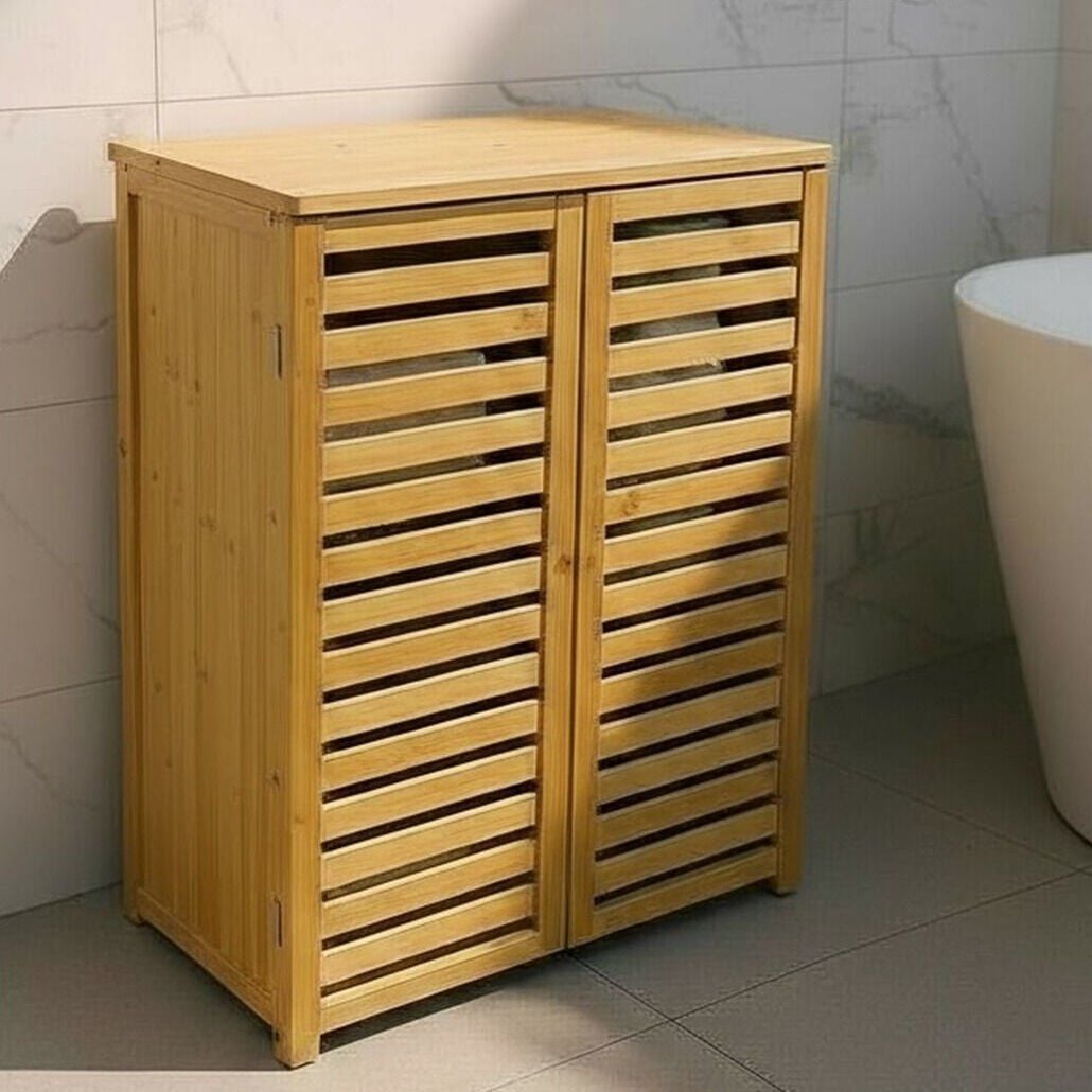 Bambu Raflı, Çok Amaçlı Bohem Dolap & Ayakkabılık (Jw0094)