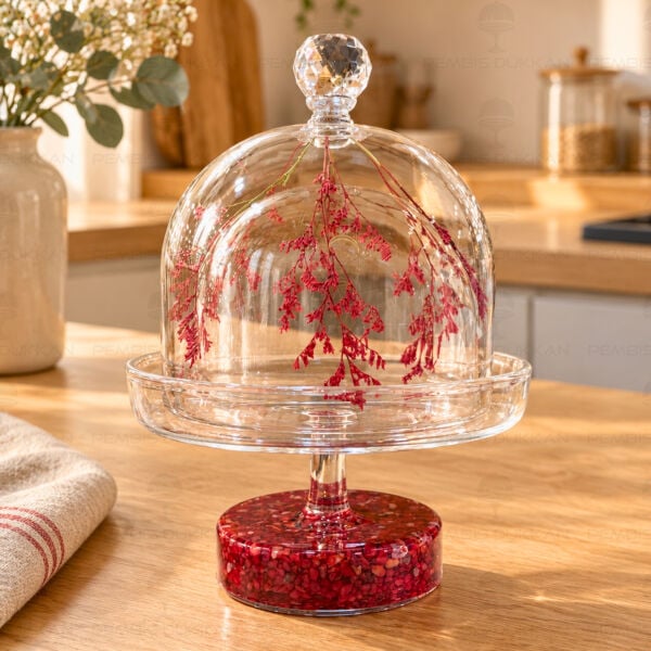 Toile De Rose Kırmızı Çiçekli Kurabiyelik