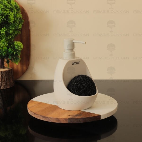 KREM CONNOR SÜNGERLİK HAZNELİ, AKRİLİK SIVI SABUNLUK (6183)