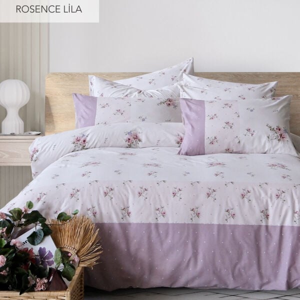 Rosence Tek Kişilik Nevresim Takımı Lila