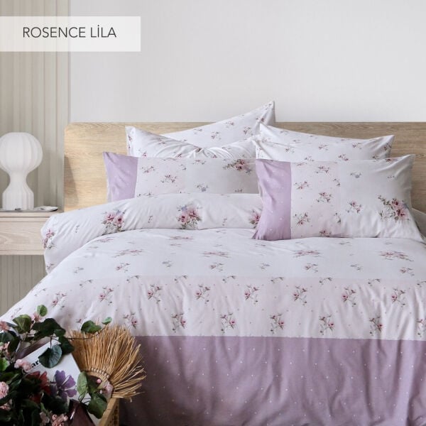 Rosence Çift Kişilik Nevresim Takımı Lila