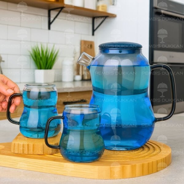 3 PARÇA BOROSİLİKAT CAM SÜRAHİ SET PM (4035)