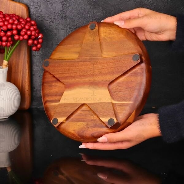 AKASYA 28CM AYAKLI YUVARLAK BÜYÜK SERVİS & SUNUM STAND (7B203)