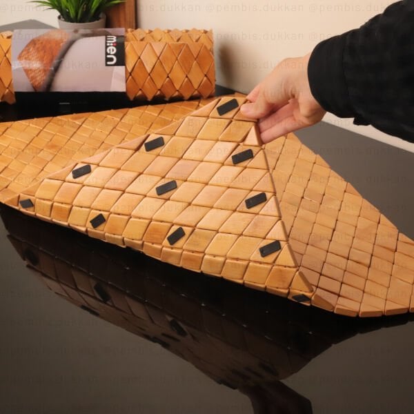 BAMBU BAKLAVA DİLİM 45x70CM BANYO YER MATI (1416)