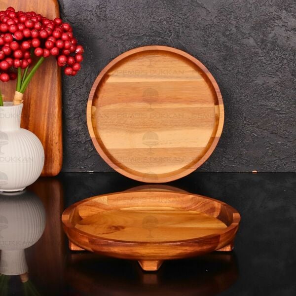 AKASYA 23CM AYAKLI YUVARLAK KÜÇÜK SERVİS & SUNUM STAND (7B202)