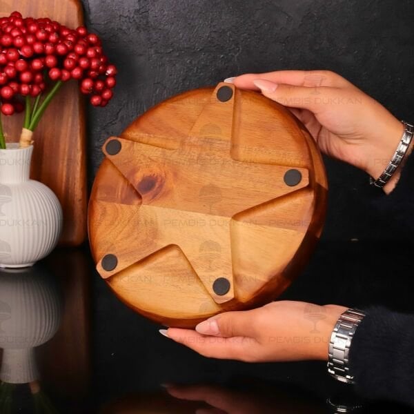 AKASYA 23CM AYAKLI YUVARLAK KÜÇÜK SERVİS & SUNUM STAND (7B202)