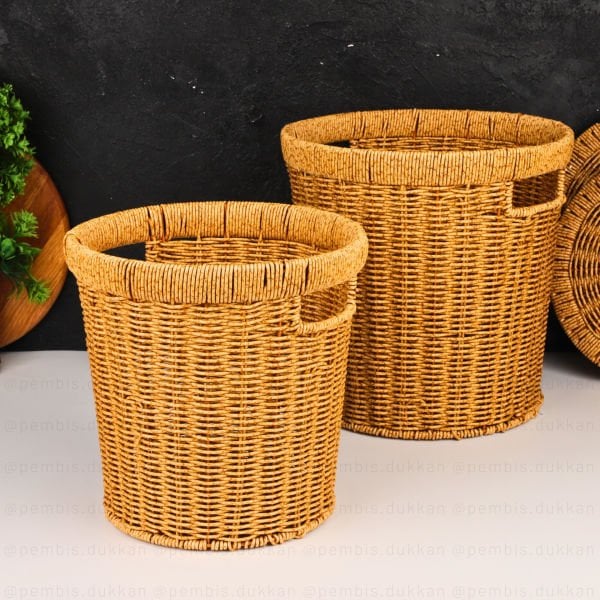 RATTAN 2'Lİ PATATES SOĞAN SEPETİ