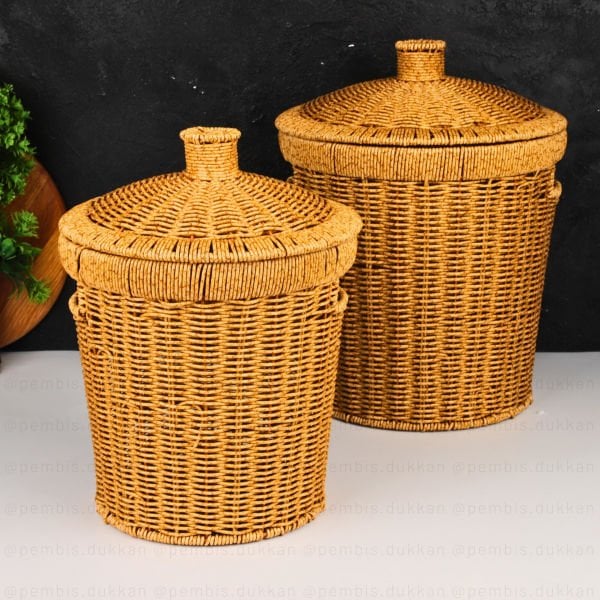 RATTAN 2'Lİ PATATES SOĞAN SEPETİ