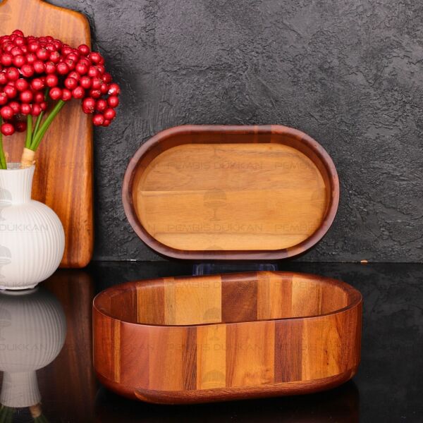 AKASYA OVAL DERİN ORTA SALATA - MEZE SERVİS & KAYIK (7B243)