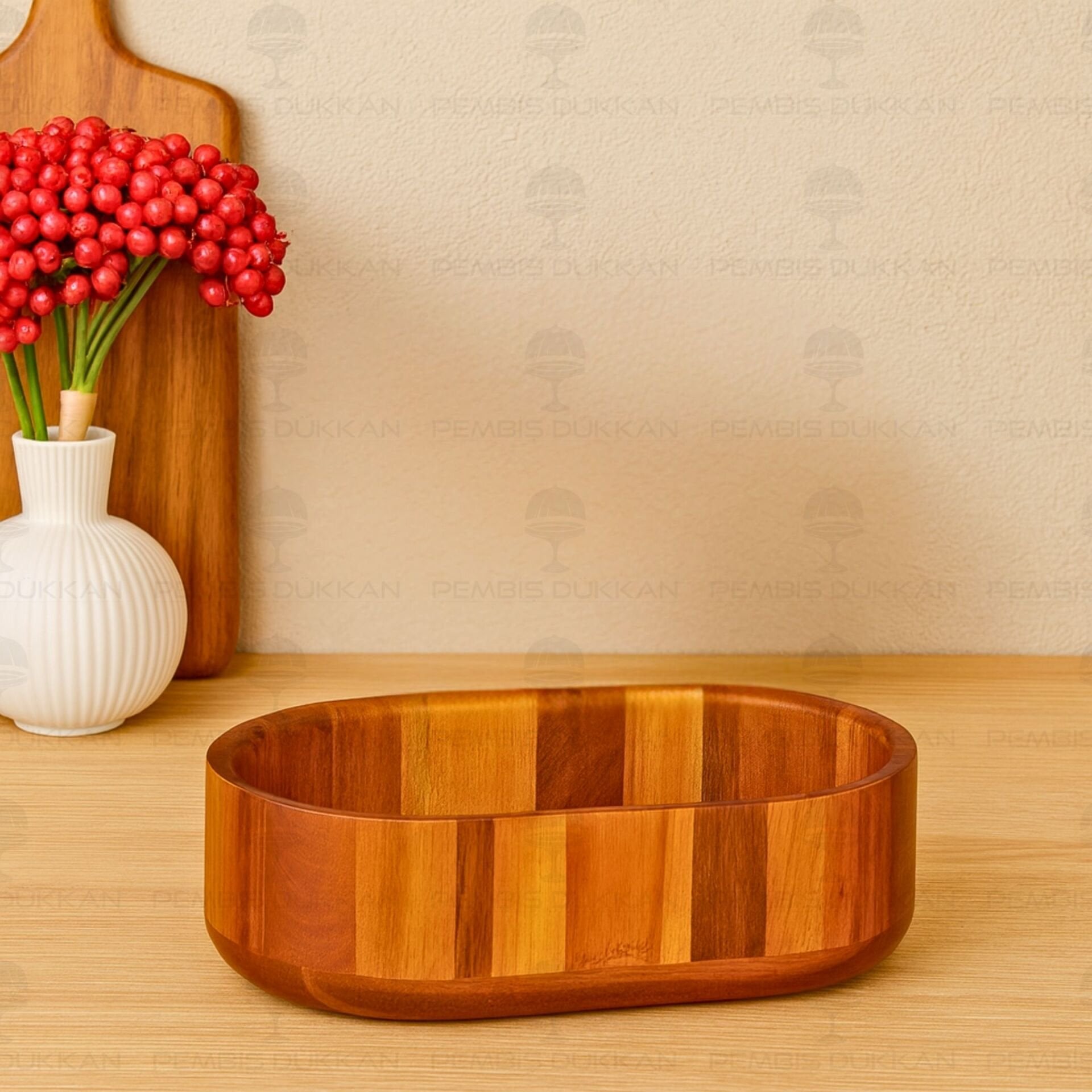 AKASYA OVAL DERİN ORTA SALATA - MEZE SERVİS & KAYIK (7B243)