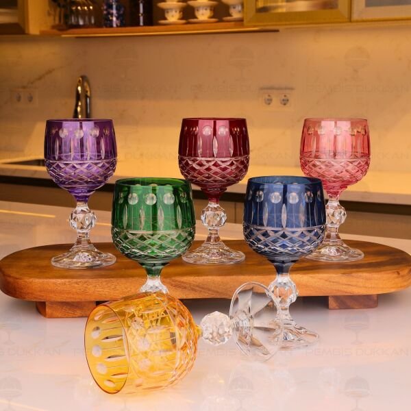 STERNA RİVA RENKLİ KESME 6LI KAHVE YANI KADEH