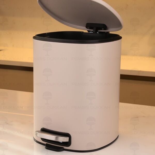 5 Litre Metal Çöp Kovası Vizon (62242)