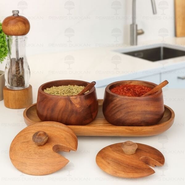 2Lİ AKASYA MELİA BAHARATLIK & REÇELLİK SET (7B135-7B109)