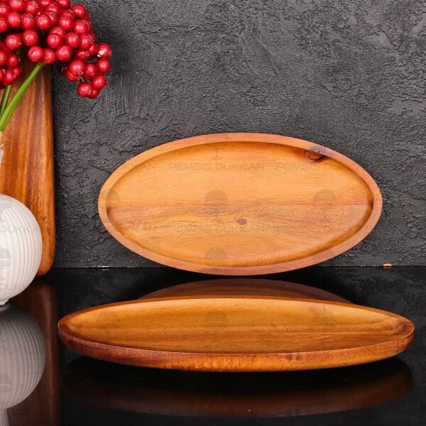 AKASYA OVAL BÜYÜK 28CM KAYIK KAHVALTILIK SERVİS (7B213)