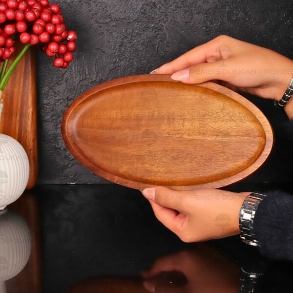 AKASYA OVAL BÜYÜK 28CM KAYIK KAHVALTILIK SERVİS (7B213)