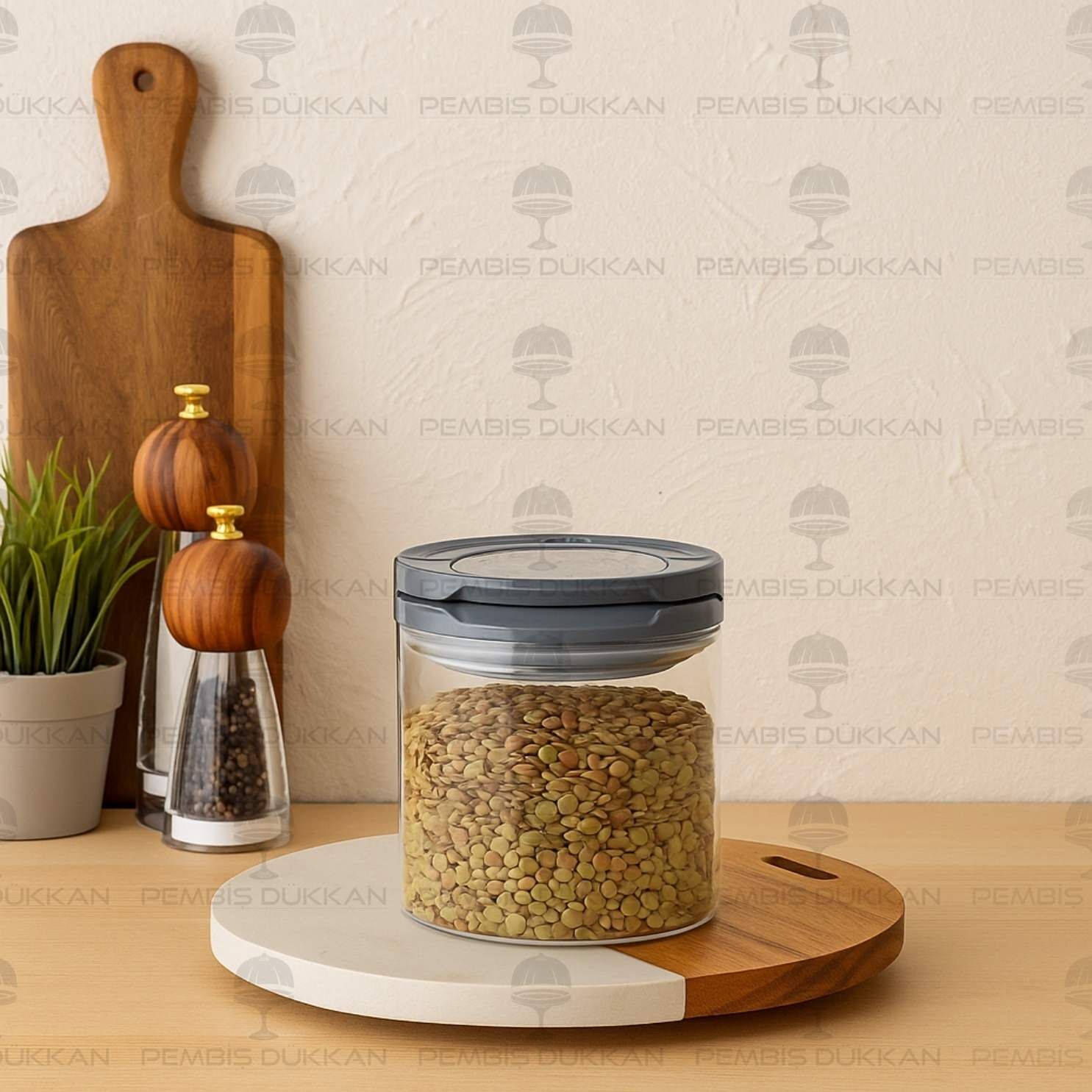 GRİ TESORA 850ML ERZAK KAVANOZU (NO:1)