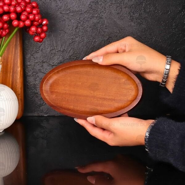 AKASYA OVAL KÜÇÜK 22.5CM KAYIK KAHVALTILIK SERVİS (7B214)