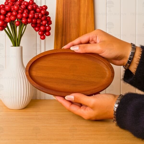 AKASYA OVAL KÜÇÜK 22.5CM KAYIK KAHVALTILIK SERVİS (7B214)