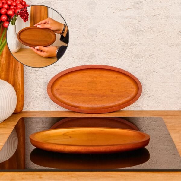 AKASYA OVAL KÜÇÜK 22.5CM KAYIK KAHVALTILIK SERVİS (7B214)