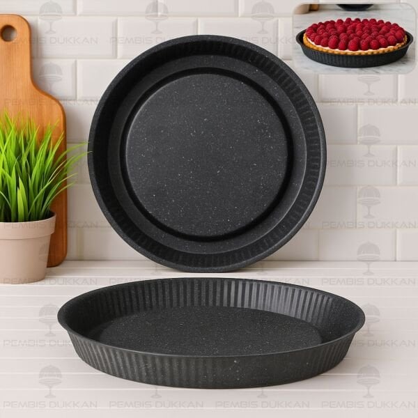 30 CM BRİONİ DİAMOND SİYAH TART & KEK KALIBI