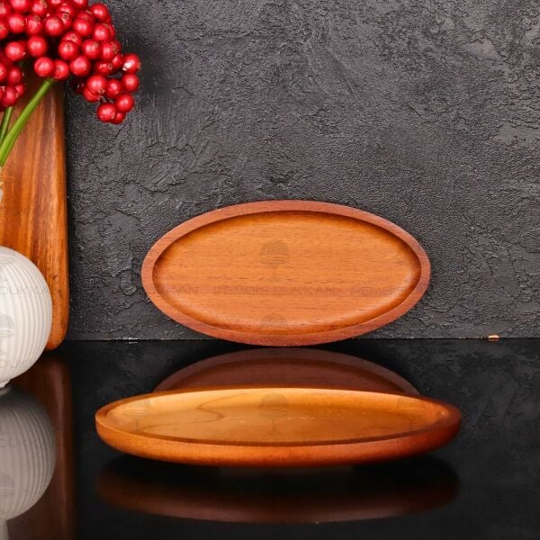 AKASYA OVAL KÜÇÜK 22.5CM KAYIK KAHVALTILIK SERVİS (7B214)