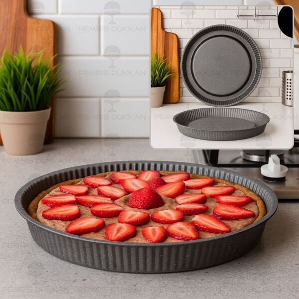 30 CM BRİONİ DİAMOND GRİ TART & KEK KALIBI