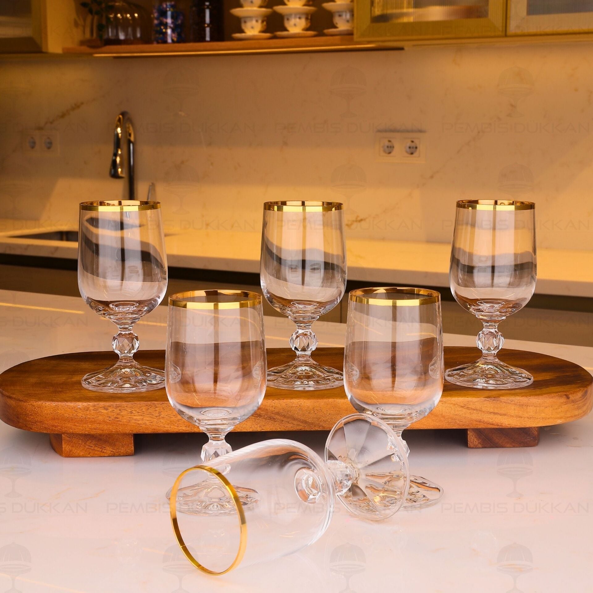 KISA FLÜT GOLD 6LI KAHVE YANI KADEH