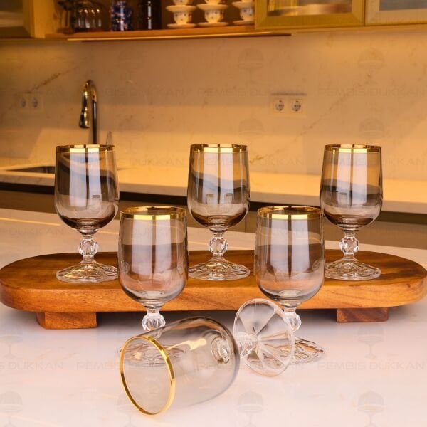 KISA FLÜT FÜME 6LI KAHVE YANI KADEH