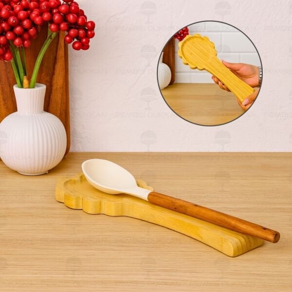 BAMBU ÇİÇEK KİRLİ KAŞIKLIK (7B118)