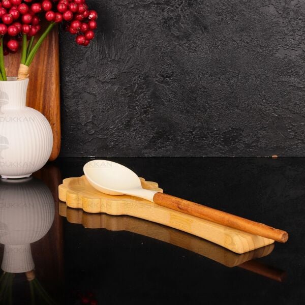 BAMBU ÇİÇEK KİRLİ KAŞIKLIK (7B118)