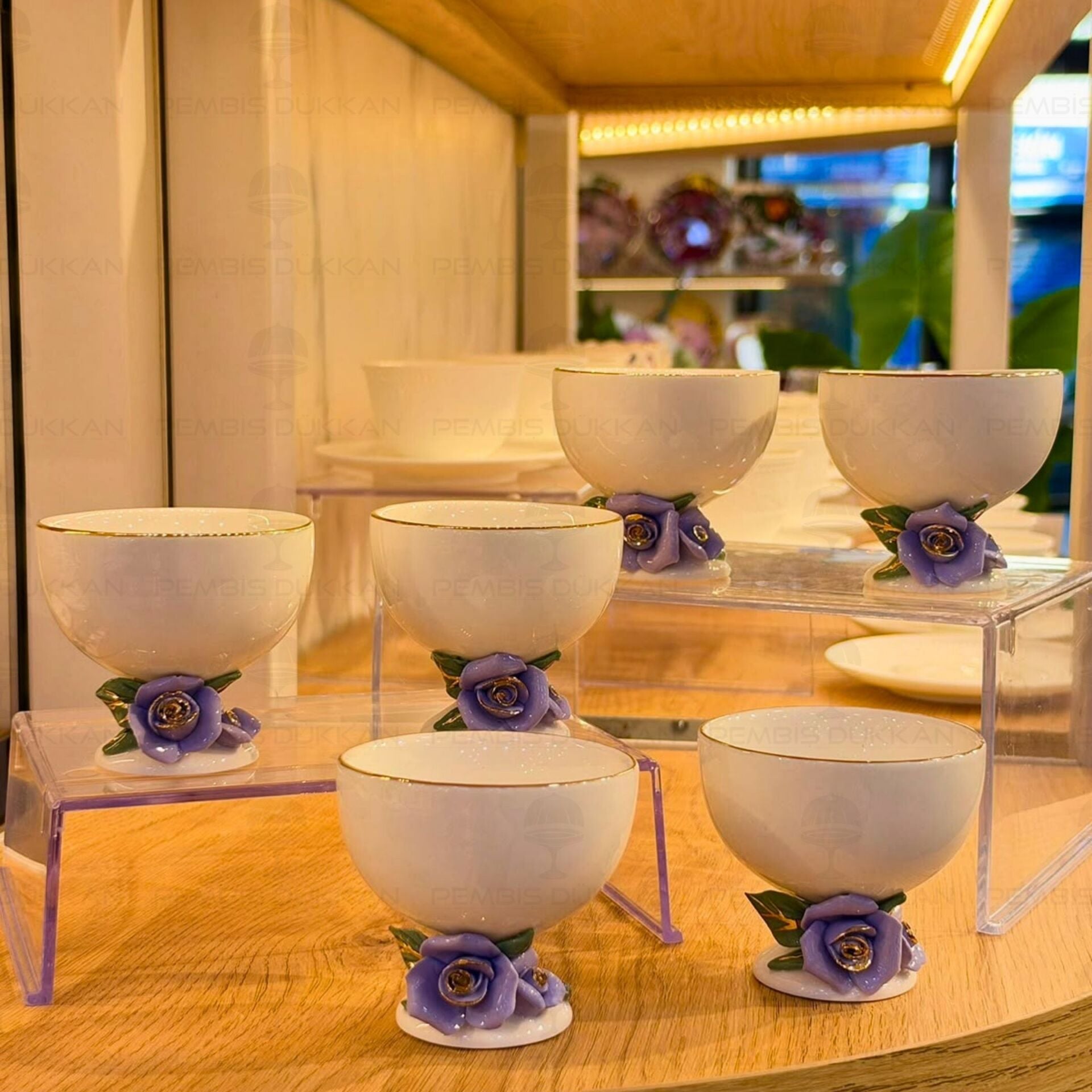 Kapitemonte 6lı Kahve Yanı Lokumluk - Lila