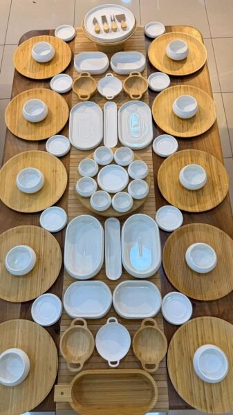 63 PARÇA BAMBU PORSELEN 5 ÇAYI & KAHVALTI SET (KİŞİ ADEDİNİ SEÇİNİZ)