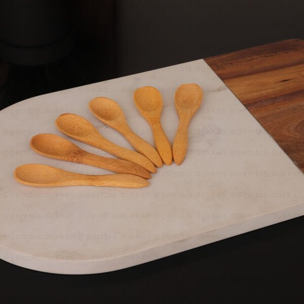 6LI BAMBU KÜÇÜK BAHARAT KAŞIĞI (086)