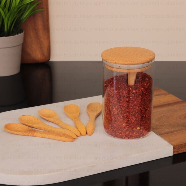 6LI BAMBU KÜÇÜK BAHARAT KAŞIĞI (086)