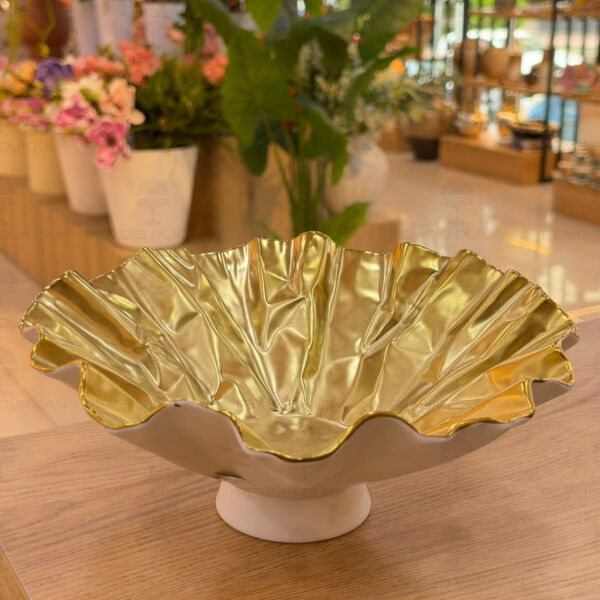 Ligne Dor Gold- Beyaz Ayaklı Sunumluk 27x12 cm 141162