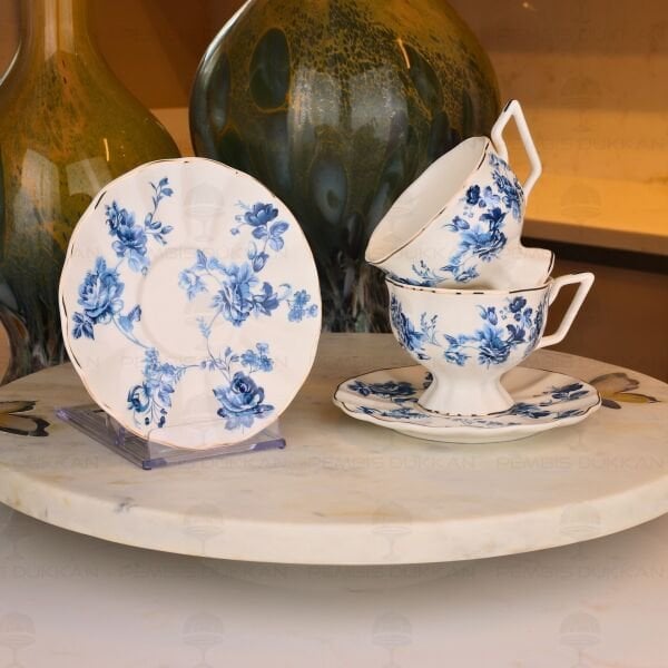 BLUE GARDEN 2 KİŞİLİK KAHVE FİNCAN TAKIMI