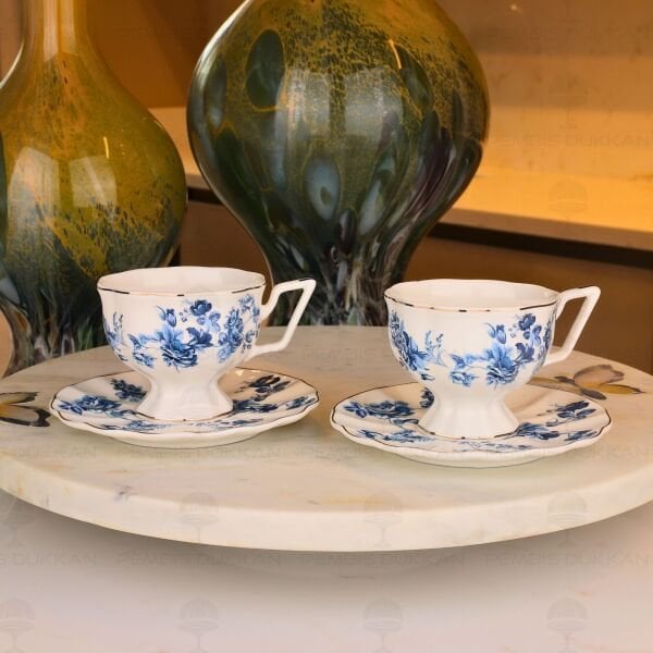 BLUE GARDEN 2 KİŞİLİK KAHVE FİNCAN TAKIMI