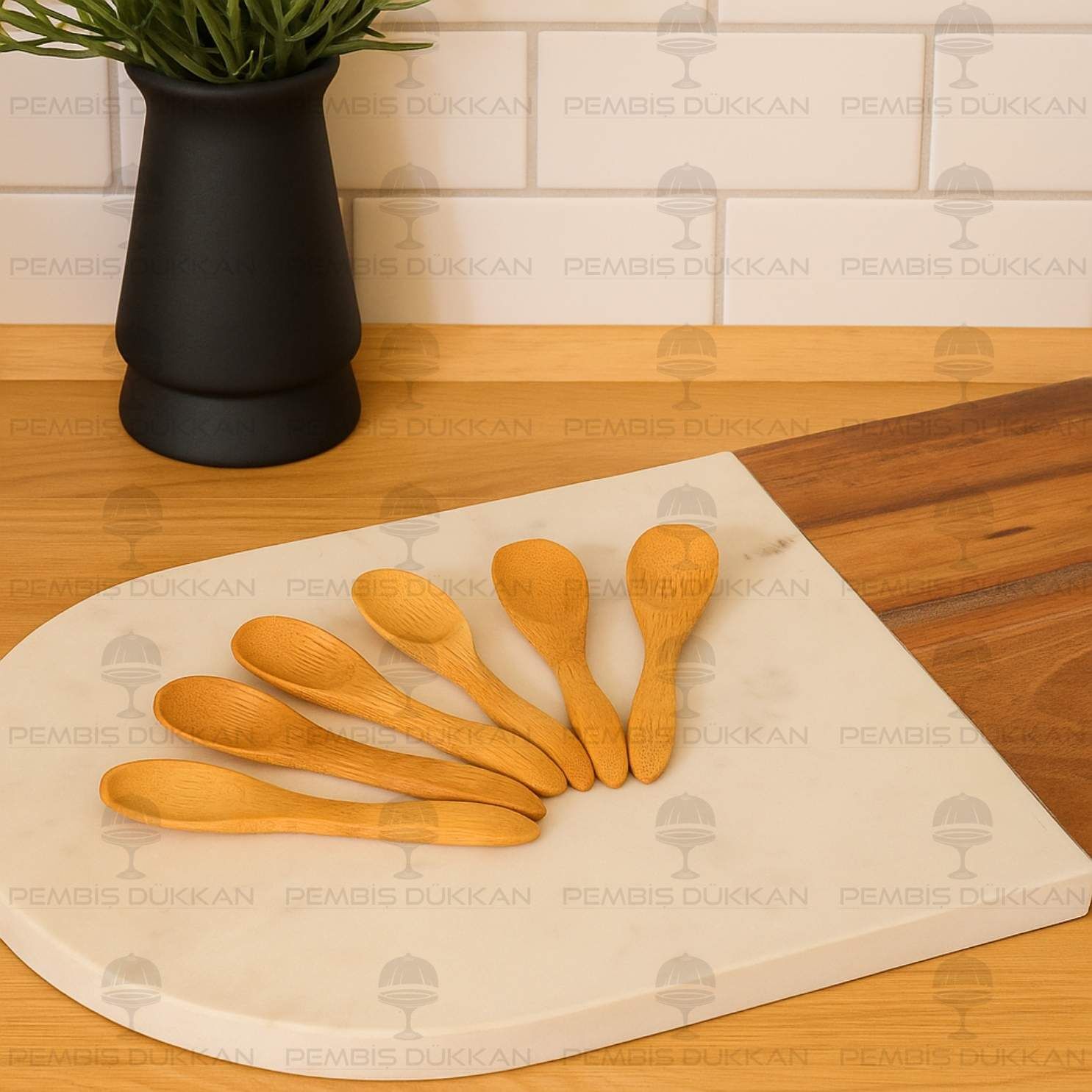 6LI BAMBU KÜÇÜK BAHARAT KAŞIĞI (086)