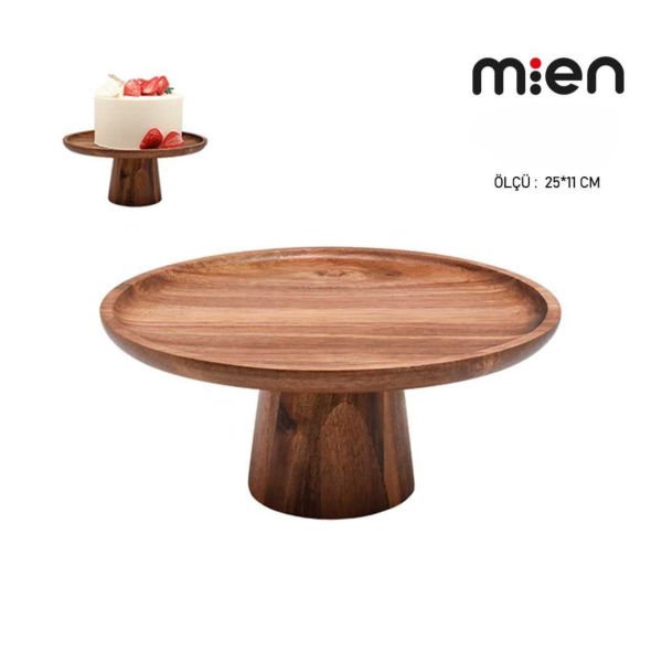 1 ADET AKASYA YUVARLAK AYAKLI SUNUMLUK 25 CM (7B137)