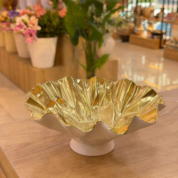 Ligne Dor Gold- Beyaz Kase 22x8 cm 141155